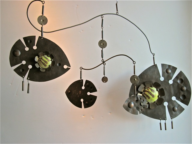 Danish Copper & Enamel <em>Fish</em> Mobile