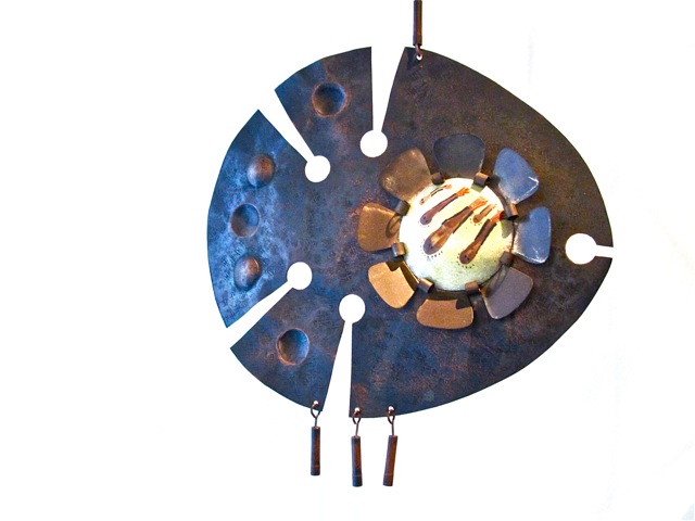 Danish Copper & Enamel <em>Fish</em> Mobile