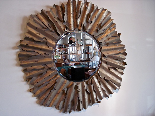C. Jere Style Brutalist Mirror