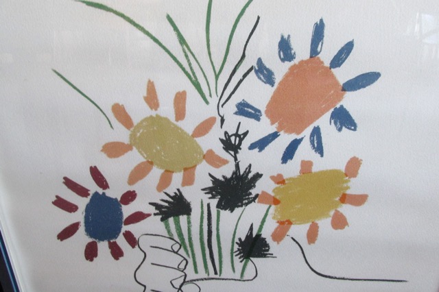 Pablo Picasso <em>Flowers</em> in Hands Litho