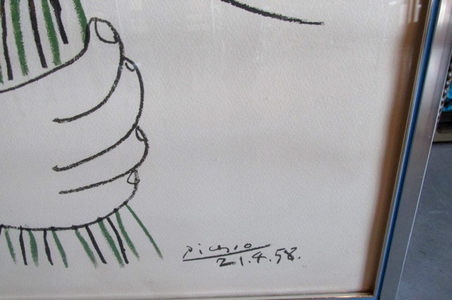 Pablo Picasso <em>Flowers</em> in Hands Litho