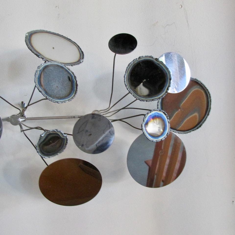 C. Jere <em>Raindrops</em> Chrome Wall Sculpture