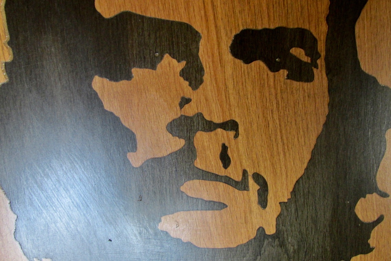 <em>Che Guevera</em>  Wood Inlay Plaque