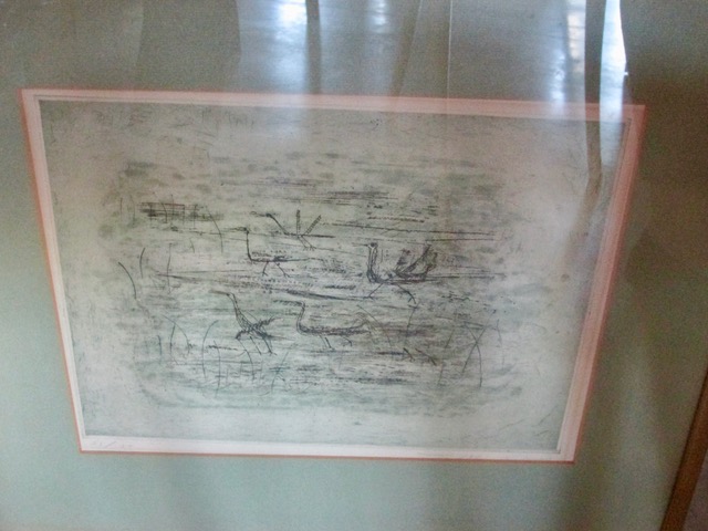 Japanese Artist Tseo Serigraph <em>Flying Cranes</em>