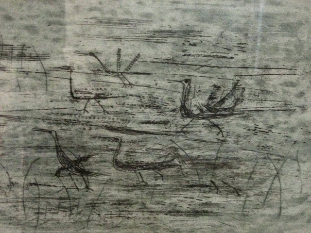 Japanese Artist Tseo Serigraph <em>Flying Cranes</em>