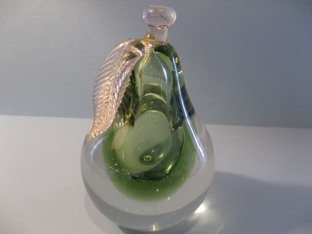 Barbini Murano Art Glass Pear & Apple 