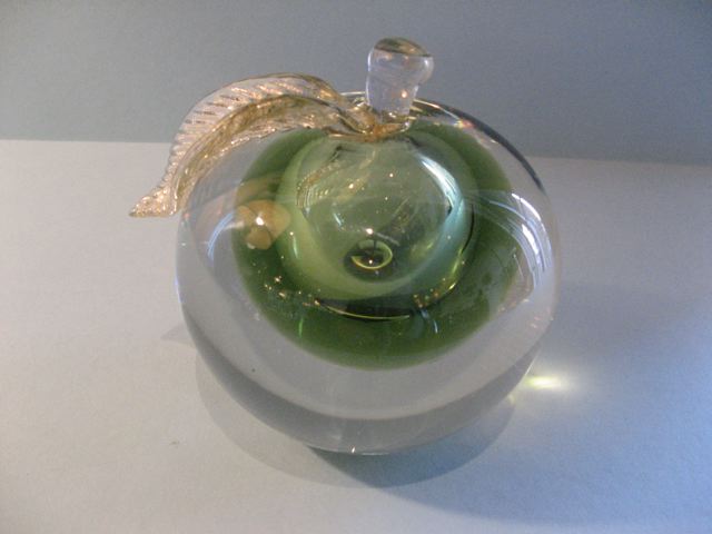 Barbini Murano Art Glass Pear & Apple 