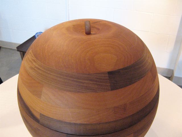 Monumental Hand-Turned Wood Apple 