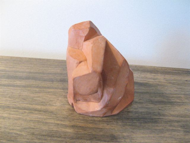 Pair of Cubist Terracotta Sculptures 