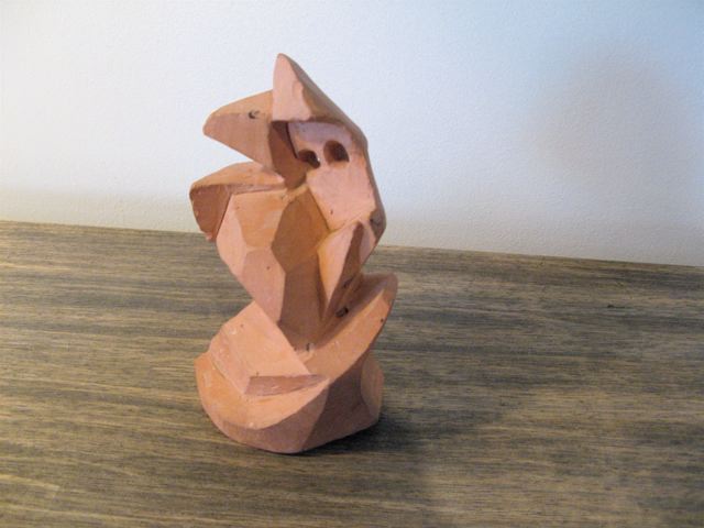 Pair of Cubist Terracotta Sculptures 