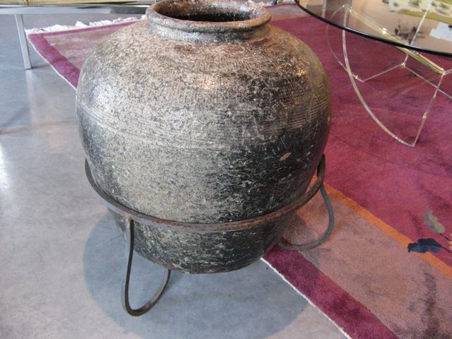 Ceramic Multi-Fired Vessel With Stand