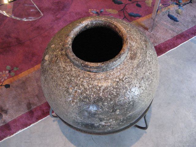 Ceramic Multi-Fired Vessel With Stand
