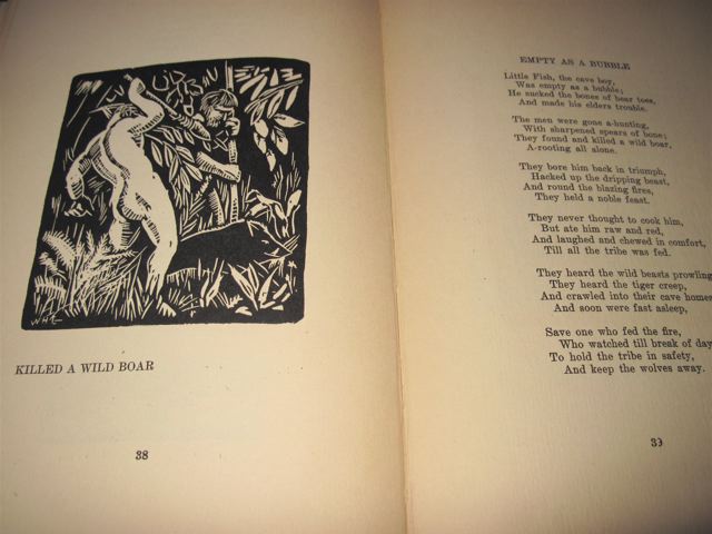 Wharton Esherick Woodcuts in Mary E. Marcy's Rhymes of Early Jungle Folk Book
