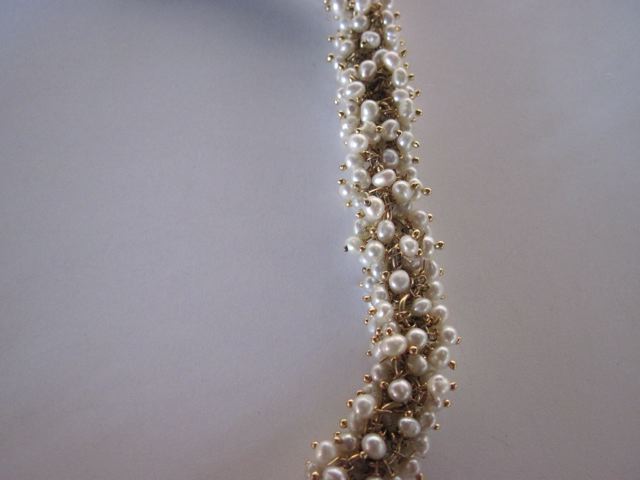 Seed Pearls & Gold Collar