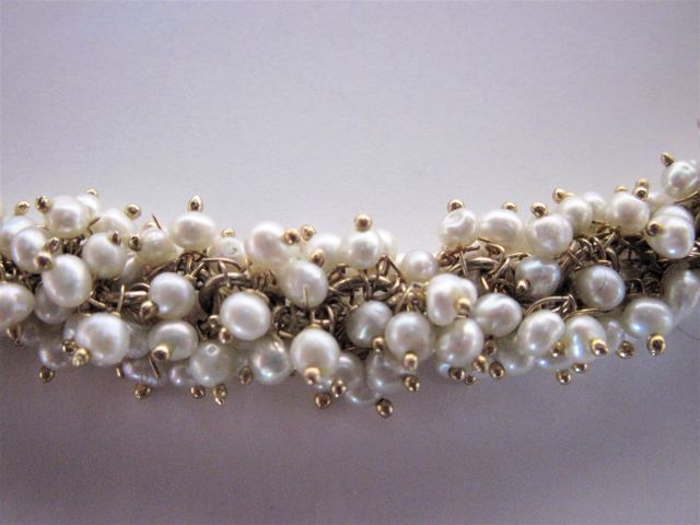 Seed Pearls & Gold Collar