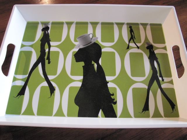 Italian Mod Lucite Coffee Tray