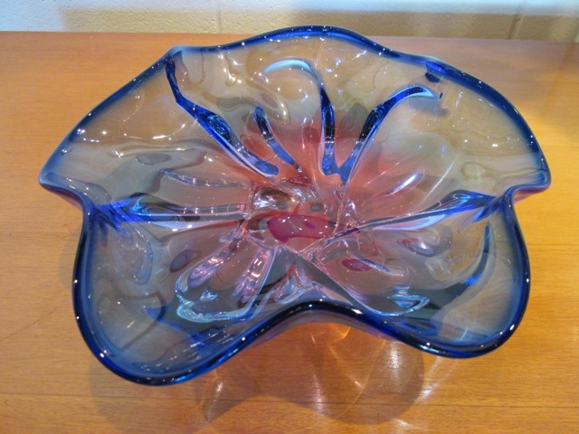Salviati Sommerso <em>Folded</em> Crystal Bowl