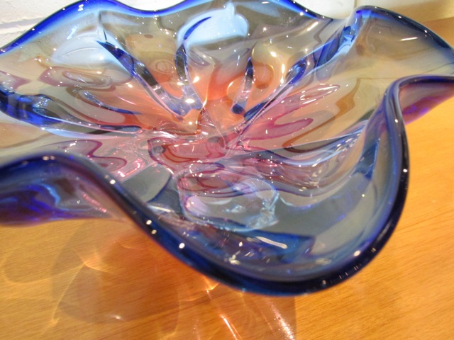 Salviati Sommerso <em>Folded</em> Crystal Bowl