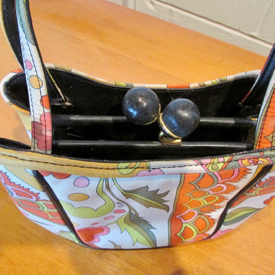 Emilio Pucci Leather & Cloth Purse