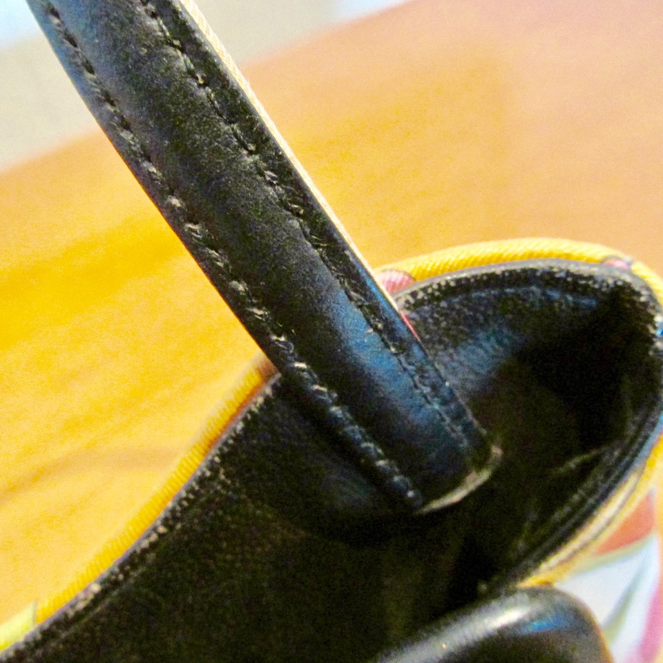 Emilio Pucci Leather & Cloth Purse