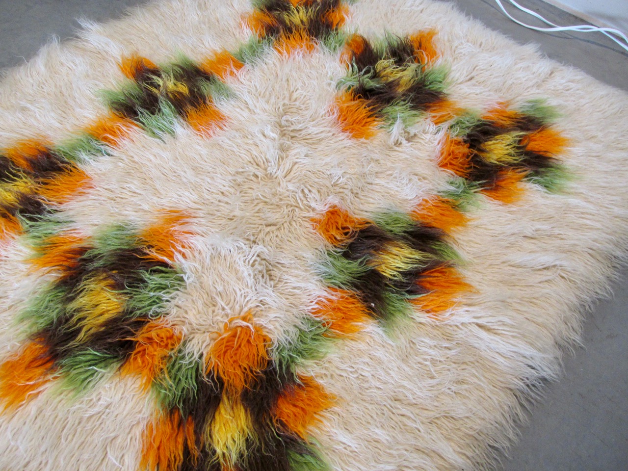 Greek Flokati <em>Op Art</em> Rug