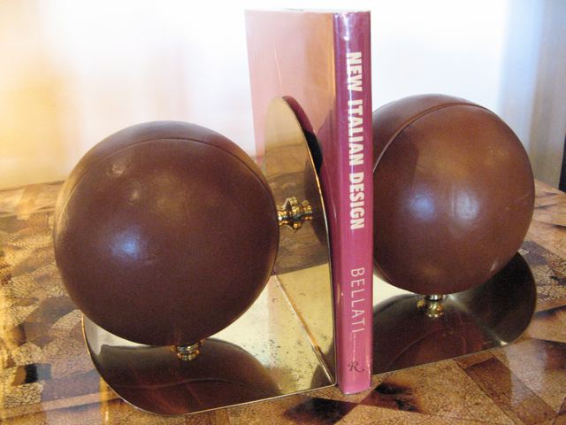 Leather Soccer Book Ends 