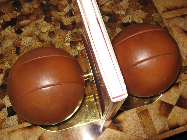 Leather Soccer Book Ends 