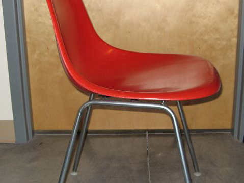 Six Eames Fiberglass Shell Chairs 