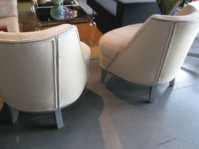 Pair Art Deco Occasional Lounge Chairs 