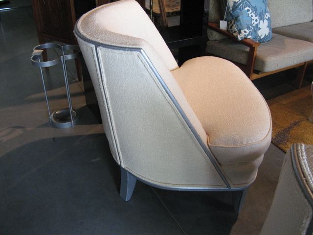 Pair Art Deco Occasional Lounge Chairs 