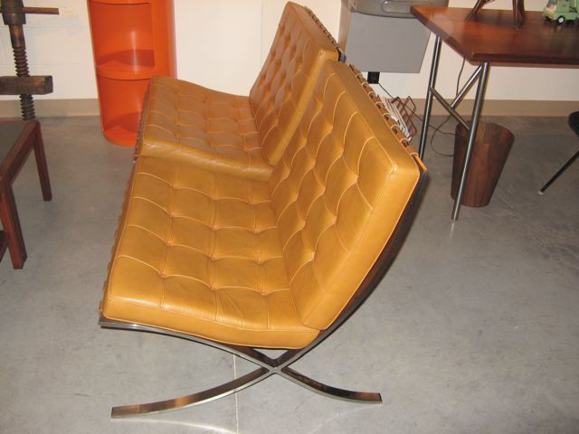 Pair of Mies Van der Rohe Barcelona Chairs 