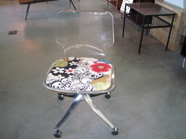 Lucite & Chrome Occasional Chair
