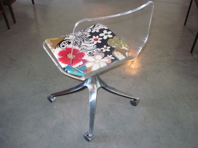 Lucite & Chrome Occasional Chair