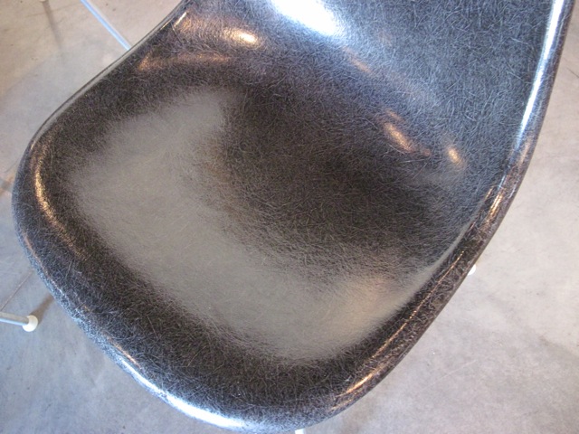 Eames Charcoal Fiberglass Side Chairs
