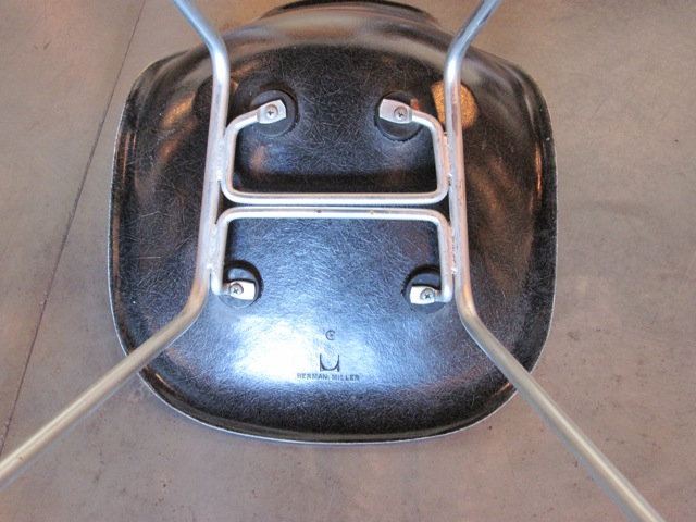 Eames Charcoal Fiberglass Side Chairs