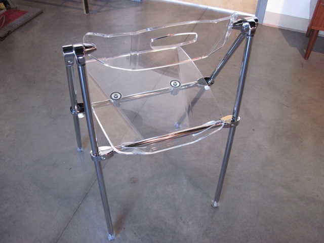 Lucite & Chrome Side Chair
