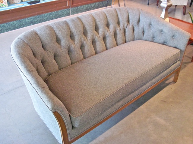 Baker Mid Century Tufted Loveseat