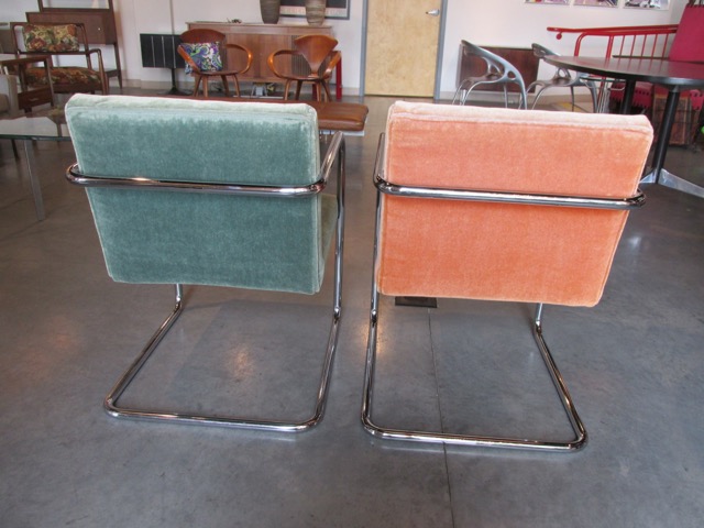 Mies van der Rohe Steel & Mohair Brno Chairs