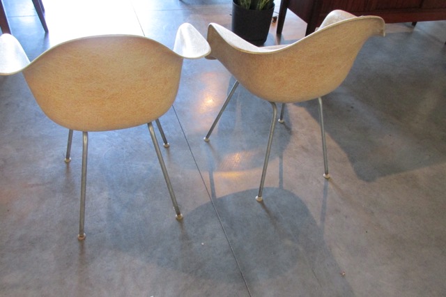 Eames Fiberglass Parchment Shell Chairs