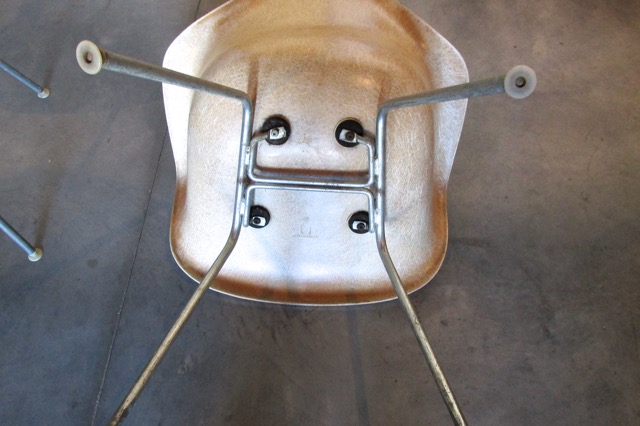 Eames Fiberglass Parchment Shell Chairs