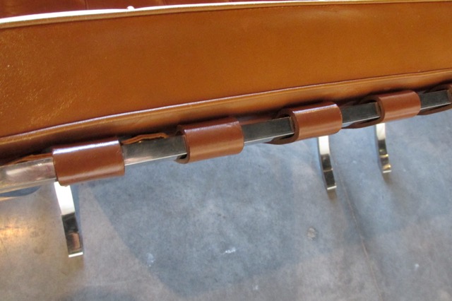 Mies van der Rohe Brushed Steel Barcelona Chairs