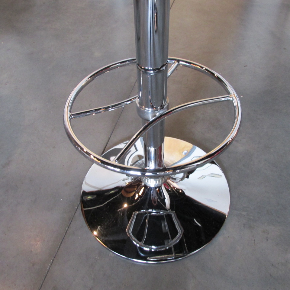 Chrome & Leather Bar Stools