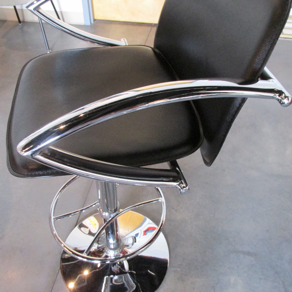 Chrome & Leather Bar Stools