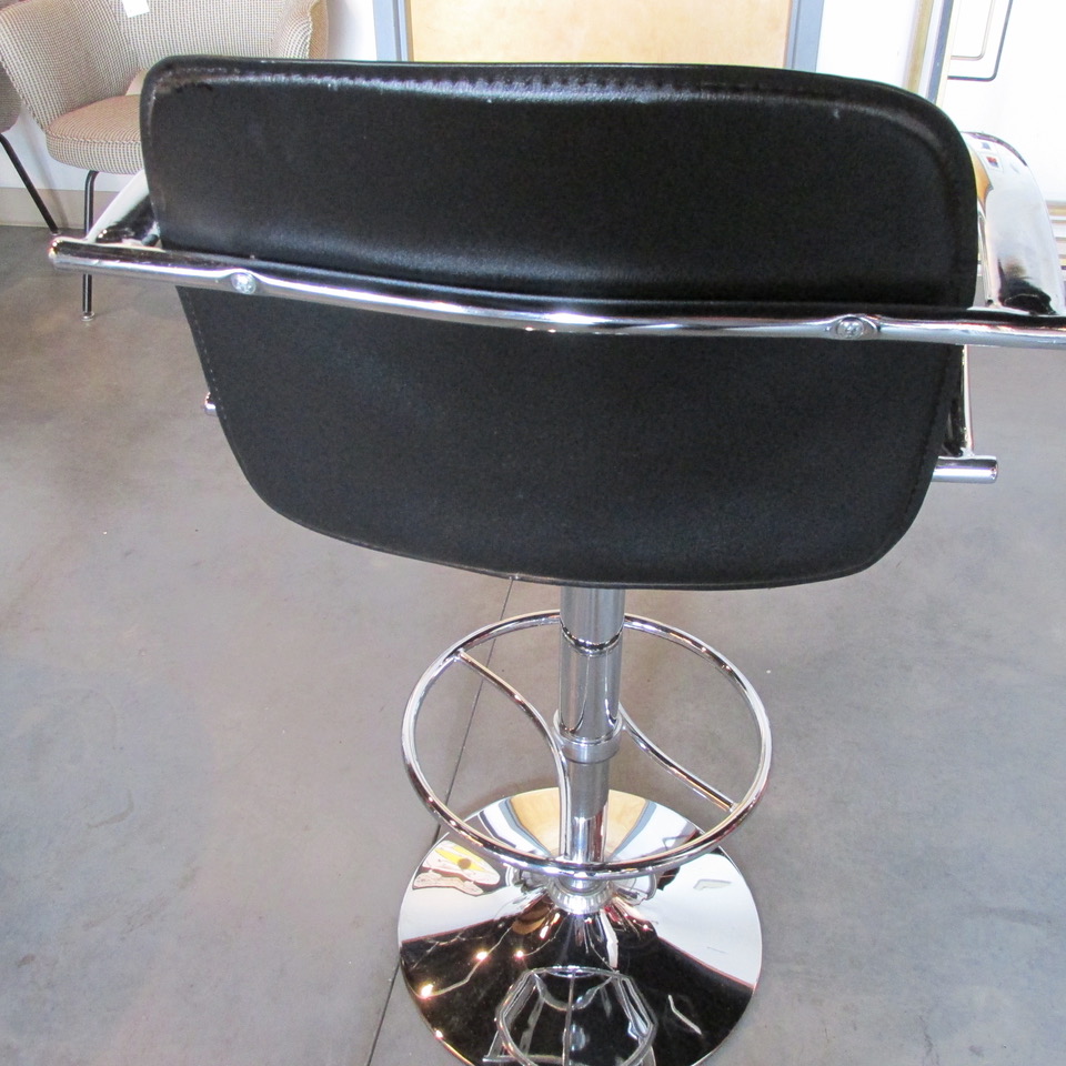 Chrome & Leather Bar Stools