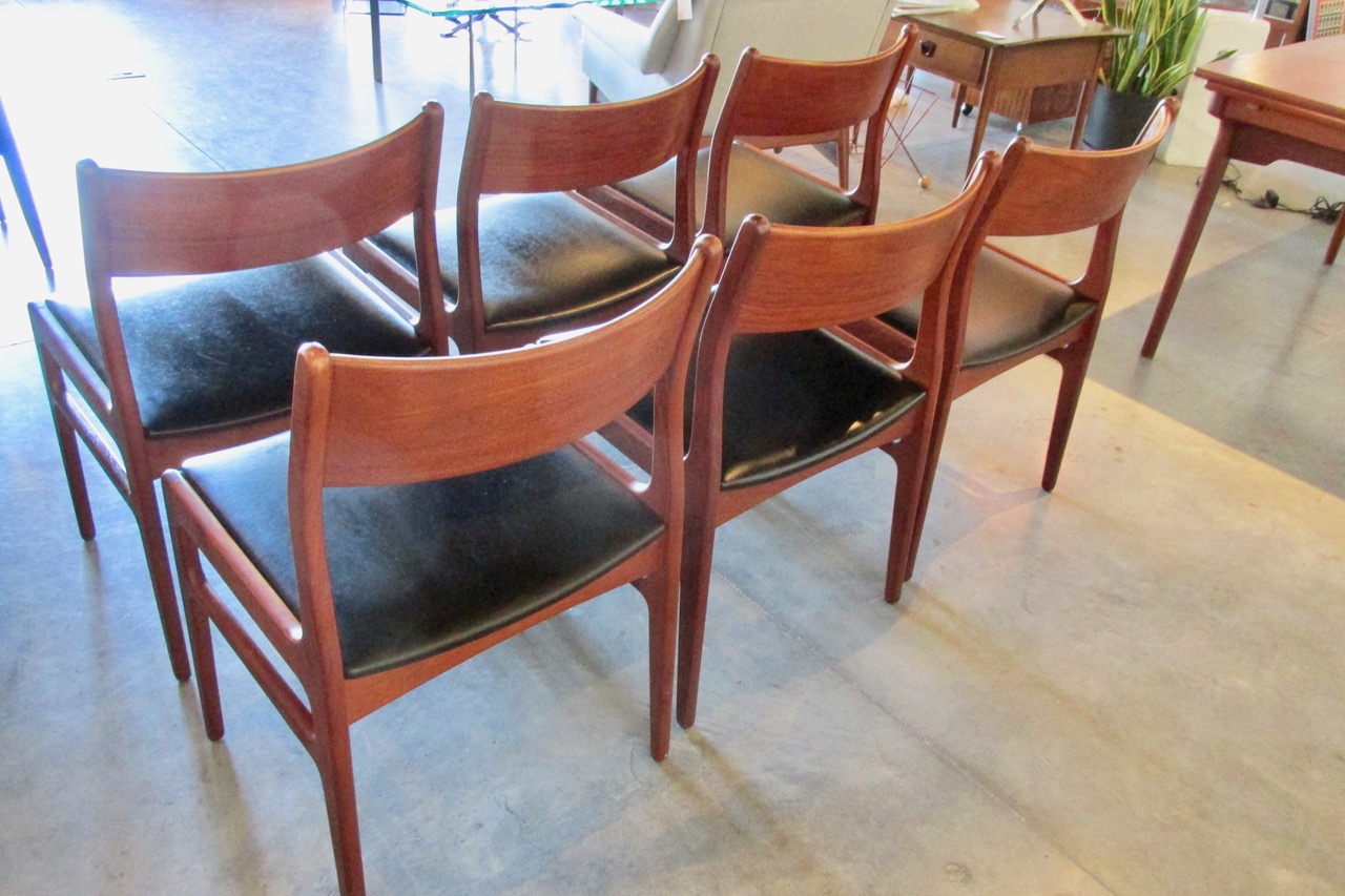 Six Funder Schmidt MadsenTeak Dining Side Chairs