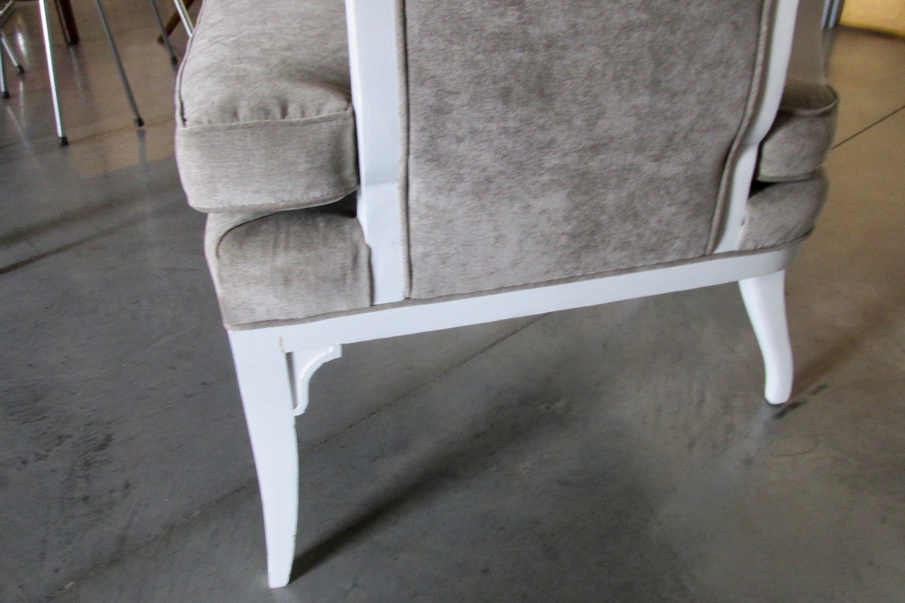 Adrian Persall Style Velvet Lounge Chair