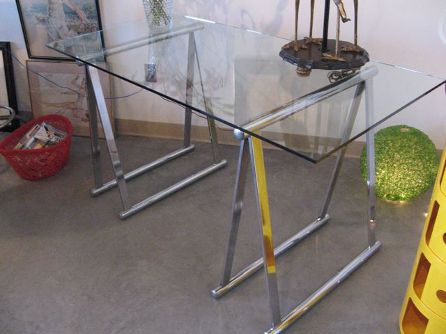 Glass and Chrome Table 