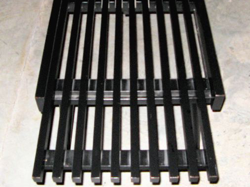 Black Wood Slat Table 