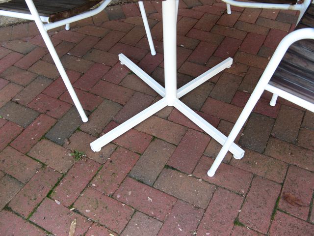 Teak Patio Table and Four Chairs 