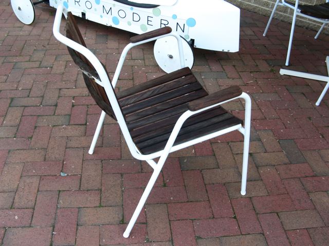 Teak Patio Table and Four Chairs 